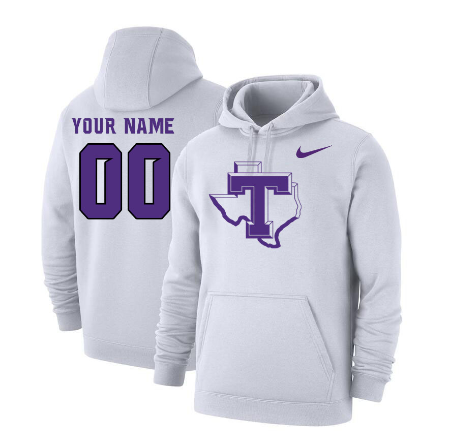 Custom Tarleton State Texans Name And Number College Football Hoodie-White
